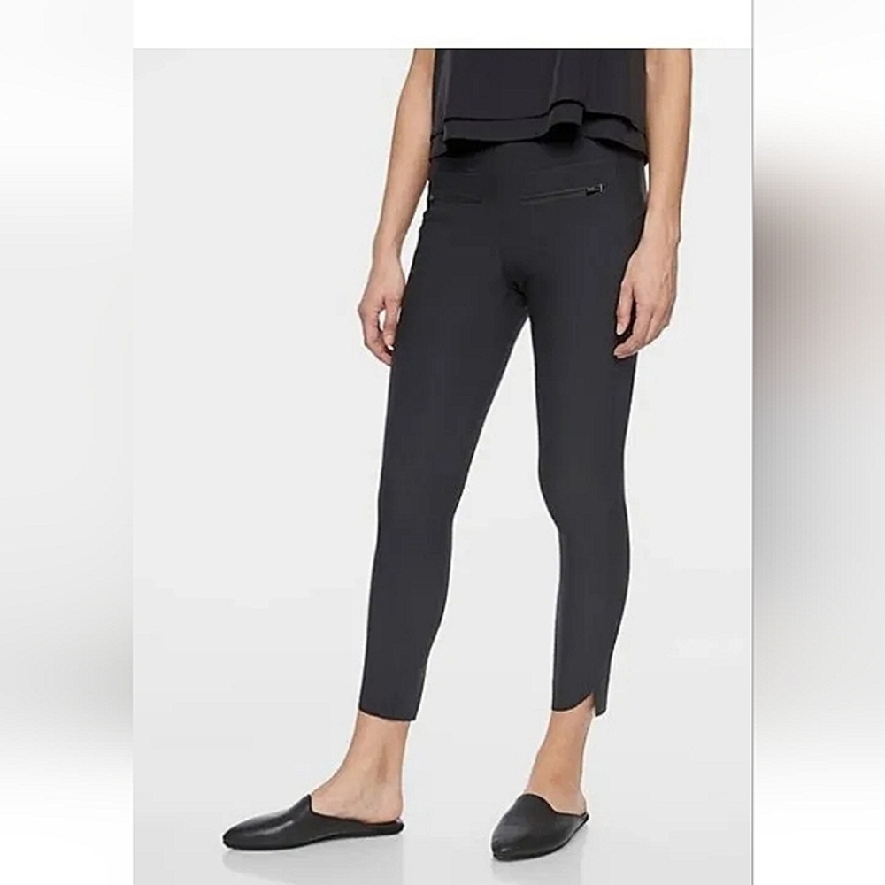 ATHLETA Stellar 26” Crop High Rise Stretch Pants Black Women’s S #210237 $89